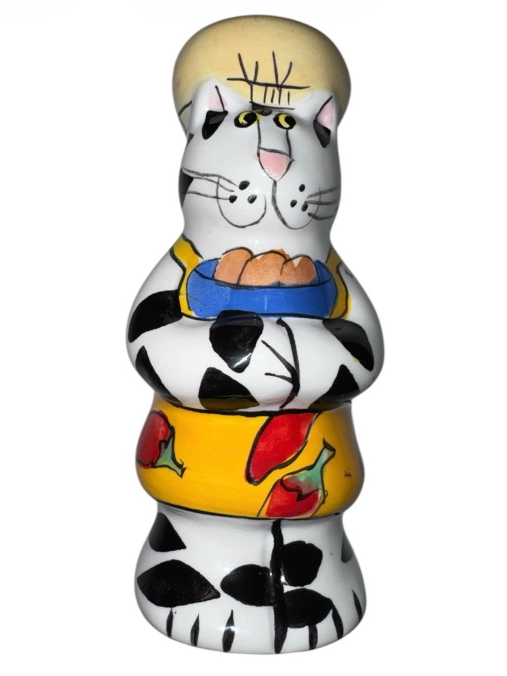 Vintage Candace Reiter Catzilla Chef Cat Salt or Pepper Shaker